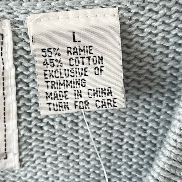 Story Knits Cardigan Sweater Striped Embroidered Details Beach Women size L - Picture 9 of 12